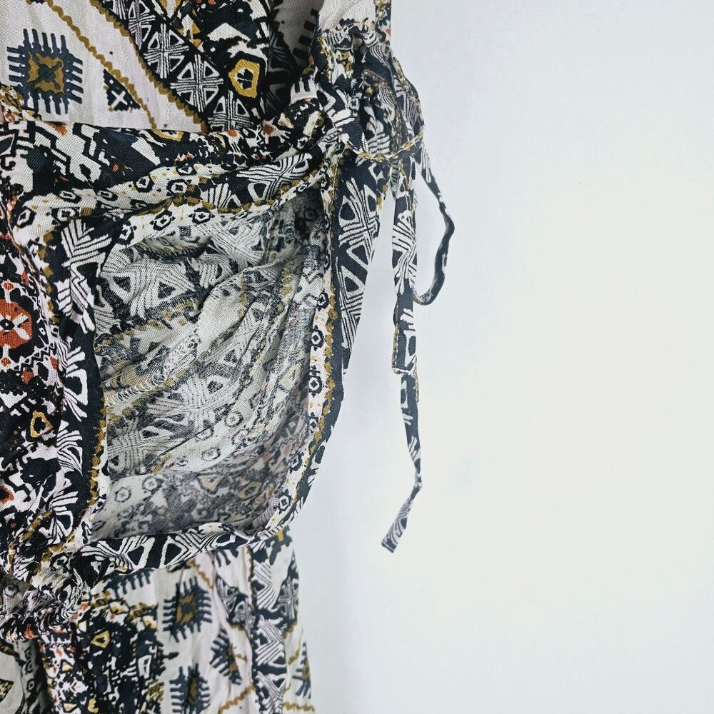 Vtg 90's Take Two Clothing Co. Split Sleave Drop Waist Abstract Dress Sz S - Picture 7 of 8